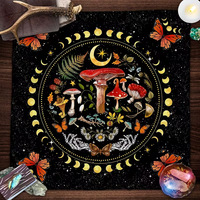 Tapis de table de mahjong moderne en caoutchouc à motif tarot, antidérapant, résistant à l'eau, durable, portable, pour 4 joueurs, couverture de jeu de bureau