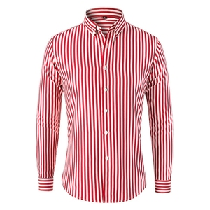 Camisa de Negocios a Rayas para Hombre, Servicio OEM - Camisa de Trabajo de Manga Larga con Cuello Camisero para Primavera, Camiseta Informal de Oficina (Venta al por Mayor) - Product Image 6