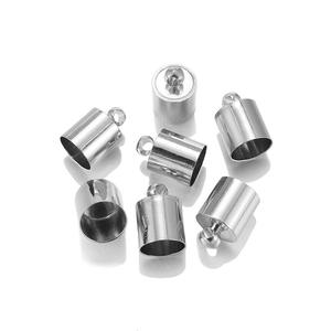 50개/묶음 태슬 가죽 끈 끝 크림프 캡 비즈 3 4 5 6 7 8 9 10mm 끝 마개 DIY 목걸이 보석 제작 재료 - Product Image 4