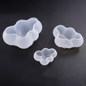 모조리 에폭시 작은-5112 사랑스러운 구름 거울 큰 중간 작은 에폭시 장식 케이크 수지 크리스탈 접착제 실리콘 금형 아로마 테라피 3D 금형