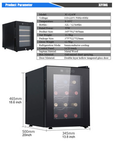 Mini-réfrigérateur <span class=keywords><strong>à</strong></span> <span class=keywords><strong>vin</strong></span> pour 12 bouteilles, thermostaté, pour hôtels et usage domestique, armoire <span class=keywords><strong>à</strong></span> <span class=keywords><strong>vin</strong></span> - Product Image 4