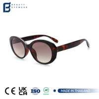 Lunettes de soleil de luxe pour femmes, monture ronde vintage motif écaille de tortue avec protection UV pour la mode estivale