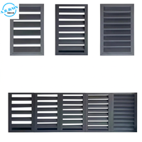 Fenêtre à persiennes en alliage d'aluminium de couleur personnalisée, grille de ventilation étanche