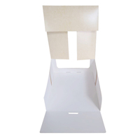 Boîte en papier biodégradable à fenêtre transparente, gaufrée et laminée mate, pour muffins, tartes et cupcakes - Alimentaire