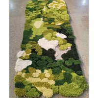 Tapis fait main de haute qualité en laine de Nouvelle-Zélande, fibres de bambou et coton, style kilim à poils longs