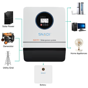 Sistema Solar Híbrido de 10 kW de Baja Frecuencia, Fuera de la Red, Bifásico, con Controlador de Carga MPPT - Product Image 2