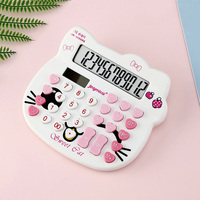 Nouvelle calculatrice de bureau miniature à 12 chiffres, portable, à boutons, mignonne, de style japonais, pour filles