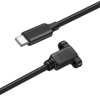 Kabel Ekstensi USB Type-C 5P Male-to-Female Kustom dengan Selubung PVC untuk Pengisian Daya & Transfer Data