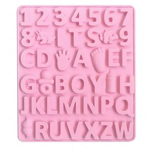 Nuevos Moldes de Chocolate con Letras y Números, Mini Moldes de Resina con Letras, Pequeños Moldes de Silicona para Números y Alfabeto, Molde de Fundición de Epoxi - Product Image 5