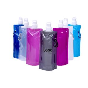 Bouteille d'eau pliable portable en PE pour le camping et le sport, vente en gros 2024 - Product Image 1