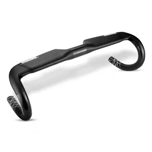 Thiết Kế Mới Flat Aero Nhập Khẩu Sợi Carbon T800 Carbon Road Handlebar Xe Đạp Tay Lái Với Thiết Kế Định Tuyến Nội Bộ