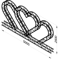 Corazón Personalizado Arco Curvo Techo Fondo Evento Aluminio Escenario Truss Iluminación Exterior Aluminio Truss