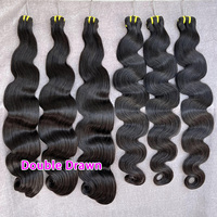 Extensiones de Cabello Humano Vietnamita Grado 12A Double Drawn Baratas 100% Virgen con Cutícula Alineada Tejido Natural Ondas Suaves