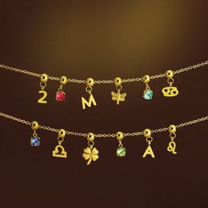 Nouveau design 2025 – Pendentif Horoscope en acier inoxydable hypoallergénique, plaqué or 18 carats PVD, ne ternit pas, vente en gros - Product Image 2