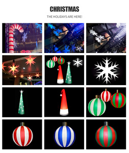 Khổng lồ Inflatable giáng sinh gương bóng Kẹo gậy kim loại bóng PVC bóng Sphere tổ chức sự kiện Đảng trang trí tùy chỉnh bán buôn - Product Image 6
