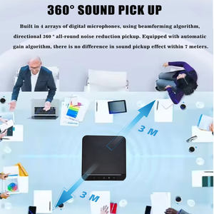 Microphone <span class=keywords><strong>de</strong></span> conférence sans fil USB haut <span class=keywords><strong>de</strong></span> gamme avec haut-parleur intégré - Product Image 4