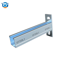 Support cantilever en acier au carbone série UTT, bras de support galvanisé pour supporter des charges verticales et horizontales pour équipements fixés au mur