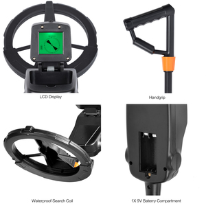 Máy dò kim loại dưới lòng đất LCD kỹ thuật số vàng bạc đồ trang sức Digger tìm kiếm kho báu md1008a - Product Image 3