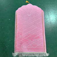 EIFFEL HOME Alfombra de Oración Moderna de Franela Gruesa Lavable con Base Antideslizante de Pelo Corto, Diseño de Rayas para Sala de Estar, Importada