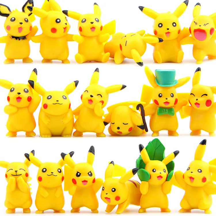 Heiße 18 teile/satz Pokemon ierte Figur Liebe Niedliche Pikachu Anime PVC Sammlung Pokemon ierte Figur Pikachu Action figur zur Dekoration