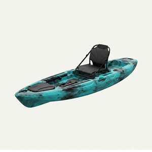 <span class=keywords><strong>Prix</strong></span> <span class=keywords><strong>de</strong></span> gros Kayak <span class=keywords><strong>de</strong></span> pêche et canoë à rames <span class=keywords><strong>de</strong></span> 8 pieds, en polymère LLDPE, avec chaise surélevée, pour une personne, pour lac et rivière, avec empiècements Teal Splicing - Product Image 2
