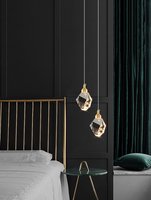 Lampe suspendue en cristal K9 de luxe, éclairage LED en cristal, éclairage intérieur moderne, luminaires suspendus décoratifs en cristal, salle à manger, chevet