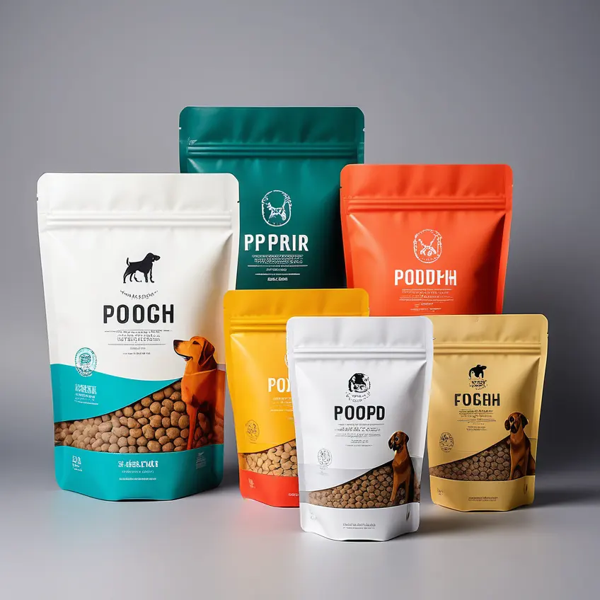 Écologique 10kg 20kg Stand Up Pouch Sac d'emballage alimentaire imprimé personnalisé pour friandises pour animaux de compagnie chat chien de compagnie avec logo