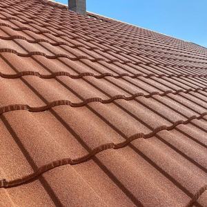 Matériaux de toiture en métal Tuile revêtue de pierre de couleur bleu foncé, Construction <span class=keywords><strong>Immobilier</strong></span> Tuiles romaines de haute qualité - Product Image 5