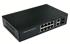 Commutateur PoE industriel 10 ports Ethernet avec 8 ports PoE et 2 ports Uplink, IA, OEM, vente chaude en usine - Product Image 3
