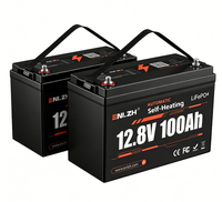 Batterie LiFePO4 Enlzh 12,8 V 100 Ah avec auto-chauffage intégré, batterie lithium-ion pour camping-car, yacht, motorhome, UPS, trottinette électrique, AGV