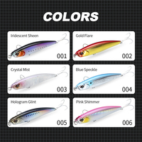Leurre de pêche WTD Glide Pencil Hunthouse OEM en gros, 108 mm, 27,5 g, coulant rapidement, pour la pêche au bar en eau salée côtière