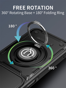 Funda Resistente a Impactos para Teléfono con Protección para la Lente de la Cámara y Soporte de Anillo, Funda Anticaídas para <span class=keywords><strong>ZTE</strong></span> <span class=keywords><strong>Blade</strong></span> V80 Max/<span class=keywords><strong>Blade</strong></span> A36 - Product Image 5