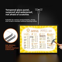 Panneau publicitaire lumineux LED ultra-fin en alliage d'aluminium haute définition pour les magasins de thé au lait et les restaurants