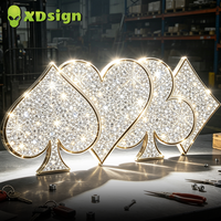 Enseigne publicitaire personnalisée à LED scintillante avec lettres en relief, contrôlée par Bluetooth, pour décoration extérieure, écran LED