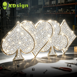 Enseigne publicitaire personnalisée, lettres en relief LED scintillantes, acier inoxydable, enseigne 3D, certifiée IP67 CE - Product Image 4