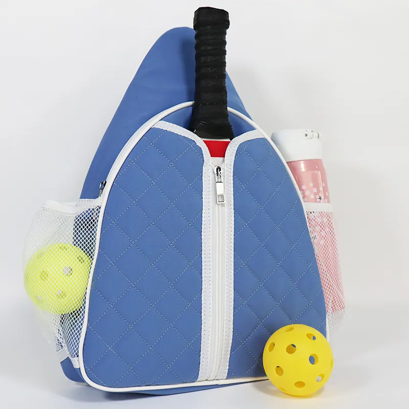 Fabriek 2023 Volledig Gewatteerde Augurk Bal Rackets Sling Bag Melk Koe Patroon Cross Body Sportieve Tas