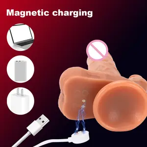 Realistic Electric Dildo Vibrating Telescopic Masturbation Stick Soft Large Penis Sex Toy For Women's Adult Masturbation Device