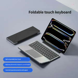 Portable Mini Foldable Touchpad <b>Keyboard</b> Wireless Ultra Thin <b>Customized</b> Logo bluetooth <b>keyboard</b> <b>with</b> Case for Tablet/Phone - Product Image 3