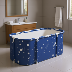 Baignoire pliable thermostatique 1 pièce pour salle de bain familiale avec motif étoile - Product Image 2