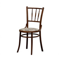 Chaise de salle à manger vintage en bois de hêtre massif, joints à mortaise et tenon, design nordique du milieu du siècle, finition antique pour café et restaurant