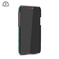 Zenos PU cuir iPhone Mobile étui Koweït carte impression peau de Crocodile conception arc-en-ciel motif Logo personnalisé dragonne incluse