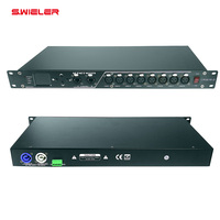 Extensor de Red Ethercon RJ45 a XLR para Iluminación DMX, Adaptador de Fibra a DMX, Divisor Artnet de 8 Canales