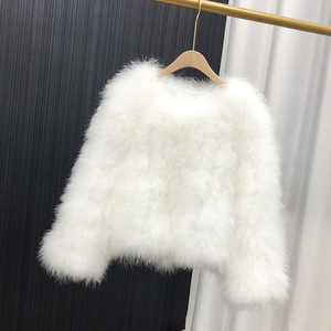 <span class=keywords><strong>Abrigo</strong></span> Corto Casual con Cuello Redondo y <span class=keywords><strong>Plumas</strong></span> para <span class=keywords><strong>Mujer</strong></span>, Cierre a Prueba de Viento, Acolchado, Manga Larga, Ropa Exterior Cálida, Venta al Por Mayor - Product Image 5