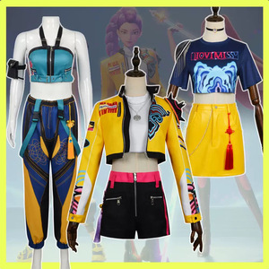Disfraz de Cosplay de Grupo Femenino K-POP Demon-Hunting Girl, Traje de Halloween Nuevo para Actuación, Bordado Lumi <span class=keywords><strong>Zoe</strong></span> Cosplay Mira, Poliéster para Hombre - Product Image 1