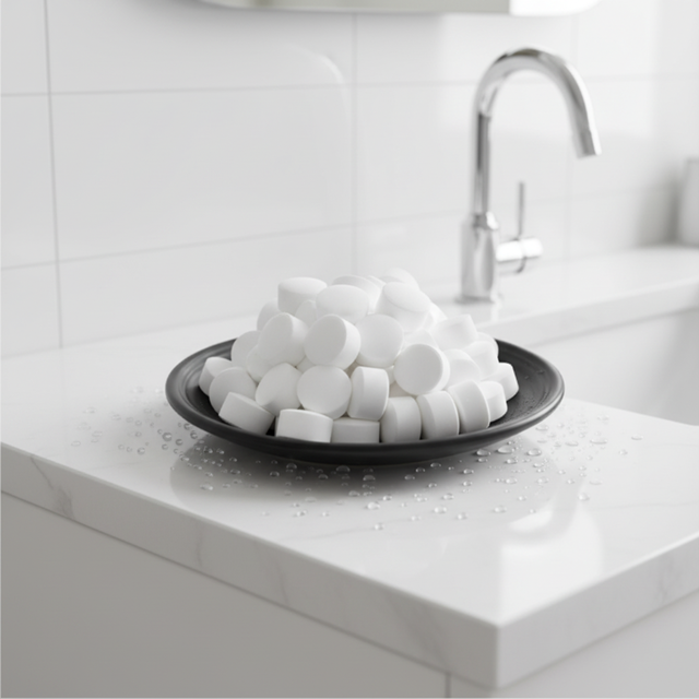 Food Grade High Efficiency Softening Salt Tablets Water Softener Effective Natural Salt-Based Water