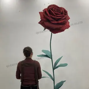 K-230 Маленький принц гигантская Роза уникальный подарок на День Святого Валентина красный темно-красный бордовый цвет для искусственной розы