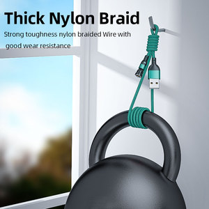 Bán buôn L Hình dạng & thẳng 3A USB Cáp dữ liệu 540 độ xoay sạc từ tính 3 trong 1 nhanh chóng sạc Cáp USB cho điện thoại - Product Image 5