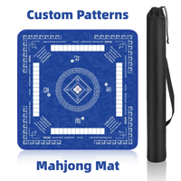 Tapis de Mahjong personnalisé avec motif de poisson Koi, en néoprène pliable, carré, antidérapant, pour le jeu de Mahjong américain