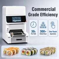 Machine à faire des rouleaux de sushi automatique en acier inoxydable de qualité commerciale avec une capacité de 8 kg, rouleau à maki haute efficacité pour restaurants