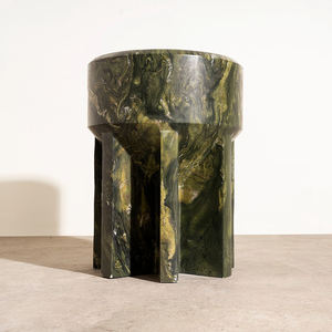 Meubles Kumusi <span class=keywords><strong>Table</strong></span> d'appoint en marbre vert naturel Mobilier de maison design <span class=keywords><strong>Table</strong></span> multicolore <span class=keywords><strong>Table</strong></span> d'appoint en marbre de pierre de luxe - Product Image 1